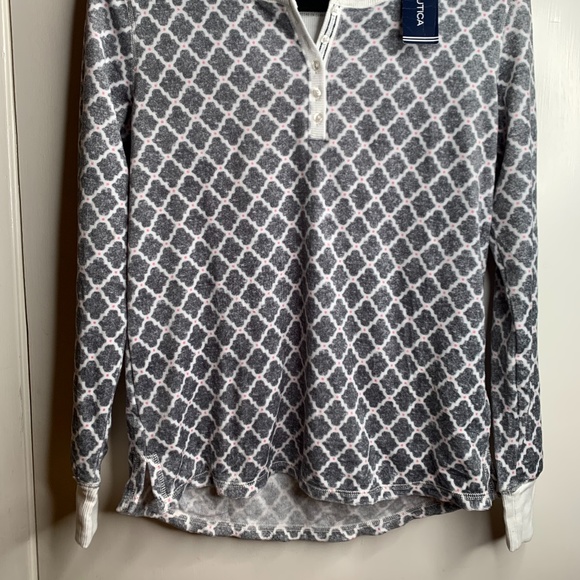 Nautica Women's Gray White Soft Lounge Sleepwear - Picture 2 of 7